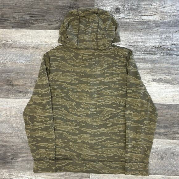 Abercrombie & Fitch Green Camouflage Mens Small Full Zip Drawstring Camo Hoodie - Picture 3 of 8